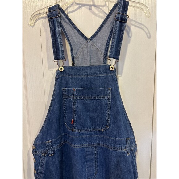 Dickies Bib Overalls Womens L Blue Denim Relaxed Fit Carpenter - Picture 6 of 12